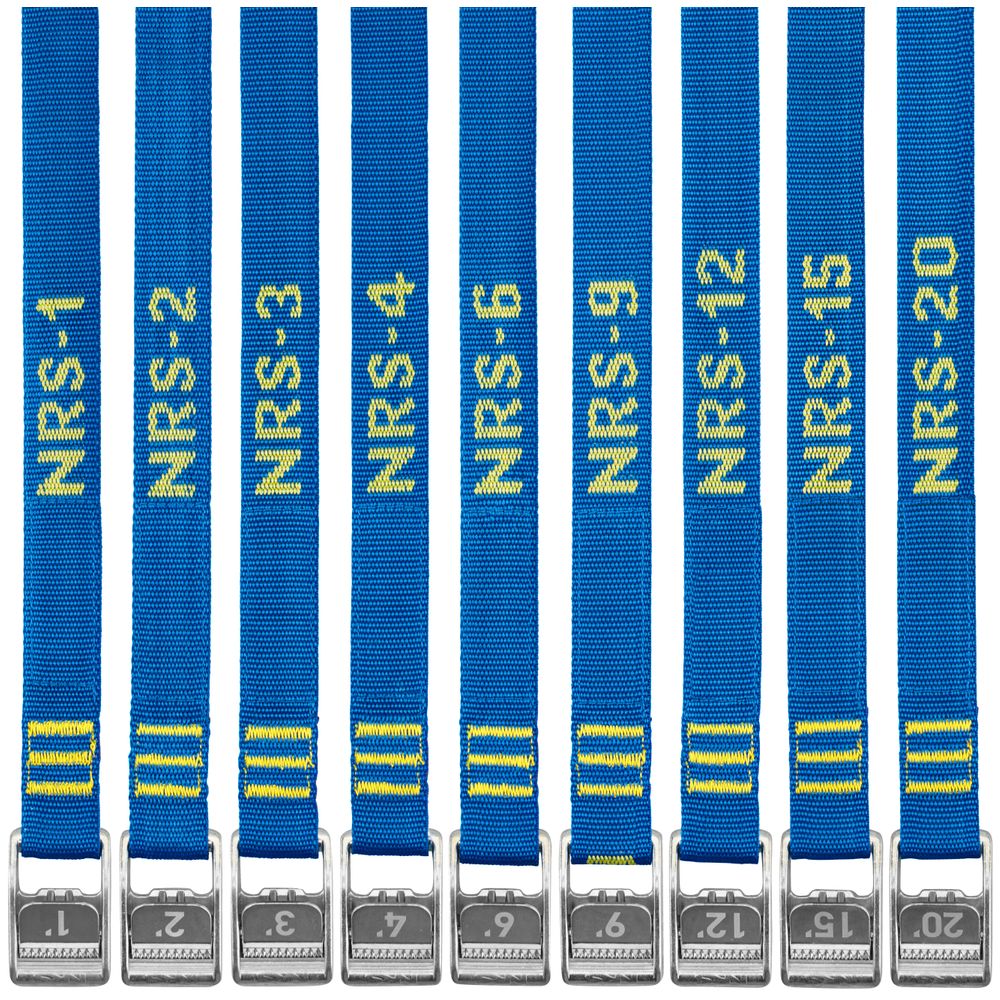 NRS 1" HD Tie - Down Straps Pair - Iconic Blue - Float Tubes & Accessories - Fly Fish Food