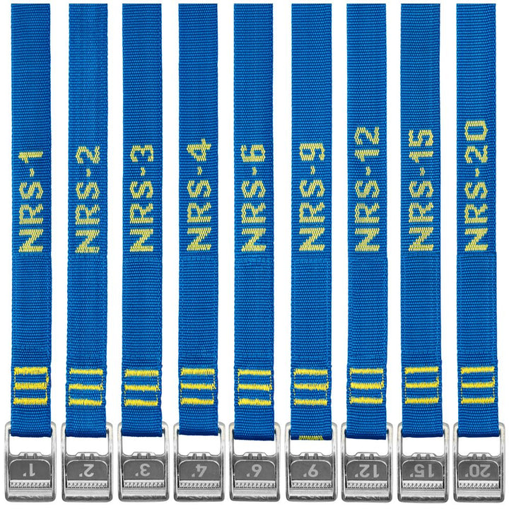 NRS 1" HD Tie - Down Straps Pair - Iconic Blue - Float Tubes &amp; Accessories - Fly Fish Food