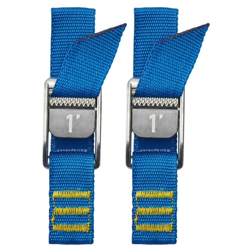 NRS 1" HD Tie - Down Straps Pair - Iconic Blue - Float Tubes &amp; Accessories - Fly Fish Food