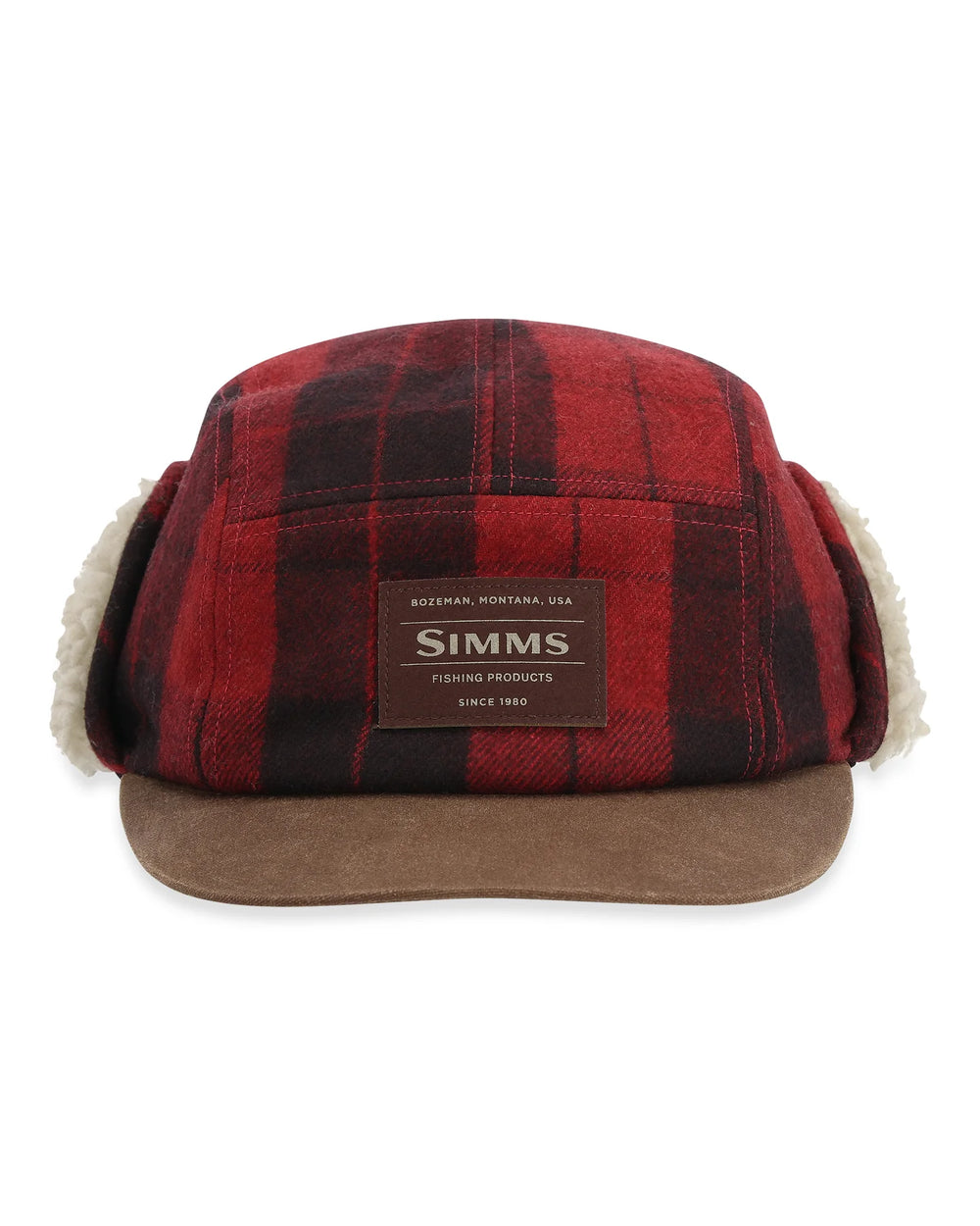 Simms - Coldweather Cap - Red Buffalo Plaid - Hats - Fly Fish Food