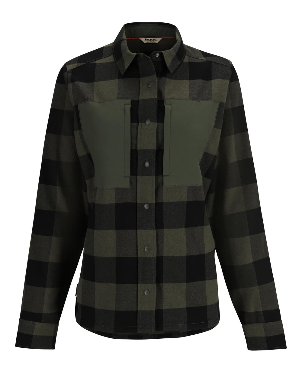Simms - W's Guide Flannel - Loden Buffalo Check - Apparel - Fly Fish Food