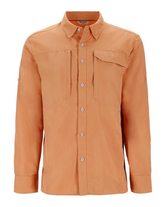 Simms Men's Guide Fishing Shirt - Orange Maple - Apparel - Fly Fish Food