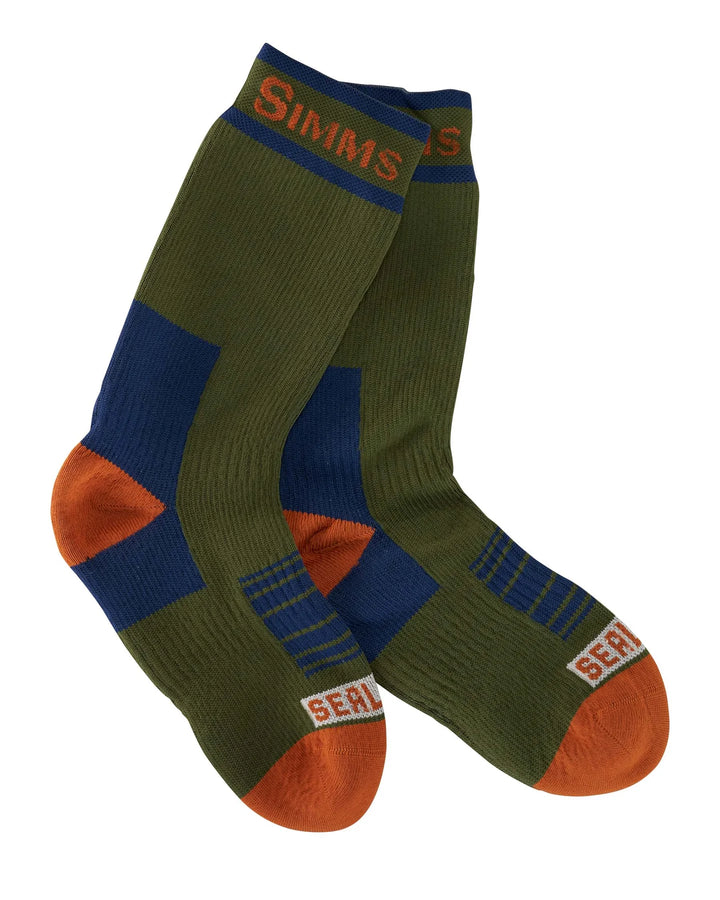 Simms - X SealSkinz Rangeley Merino Waterproof Sock - Mid - Loden - Apparel - Fly Fish Food