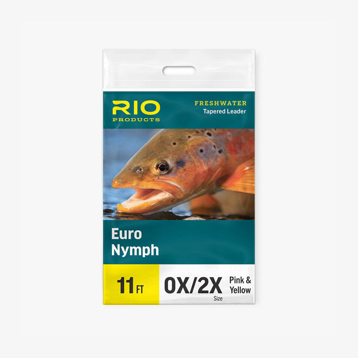 RIO Euro Nymph Leader 11ft 0x/2x - Tippet, Leader &amp; Accessories - Fly Fish Food