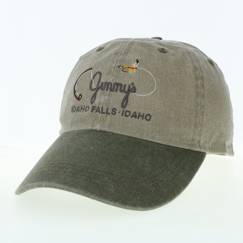 Fly Fish Food Jimmy's Logo Rod & Fly Hat - Khaki/Conifer - Hats - Fly Fish Food