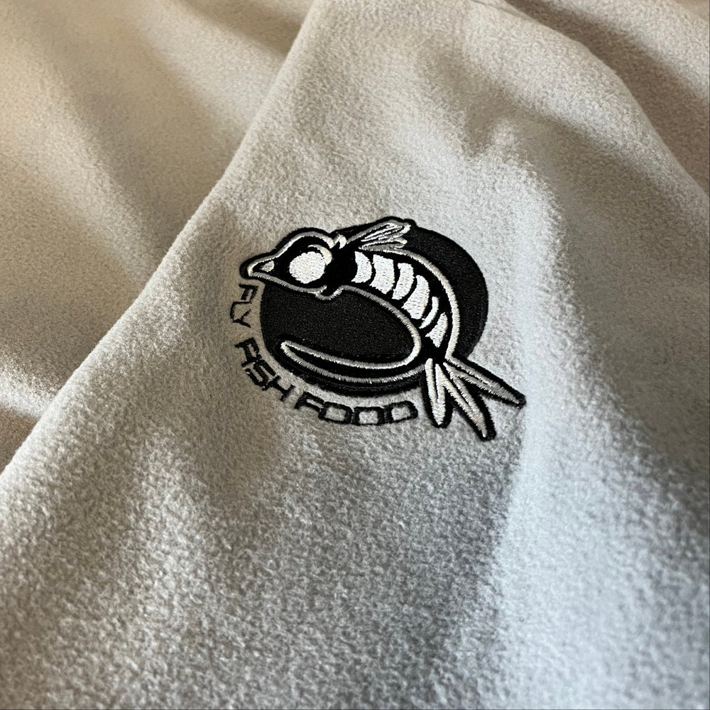 Fly Fish Food Logo - Patagonia Men's Micro D Fleece Hoody - Feather Grey - Apparel - Fly Fish Food