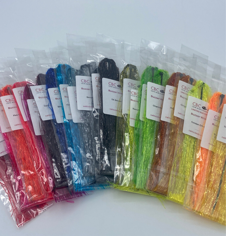 Buzzer Wrap for Chrominoids - Synthetic Fibers &amp; Flash - Fly Fish Food