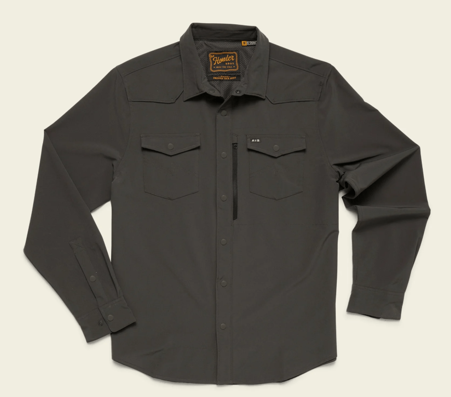 Howler Bros - Emerger Tech Longsleeve - Antique Black - Apparel - Fly Fish Food