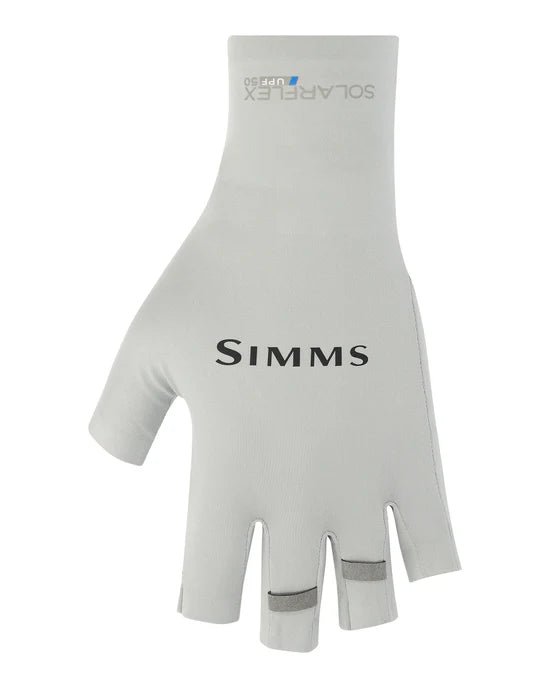 Simms SolarFlex Half - Finger Sun Gloves - Sterling - Apparel - Fly Fish Food