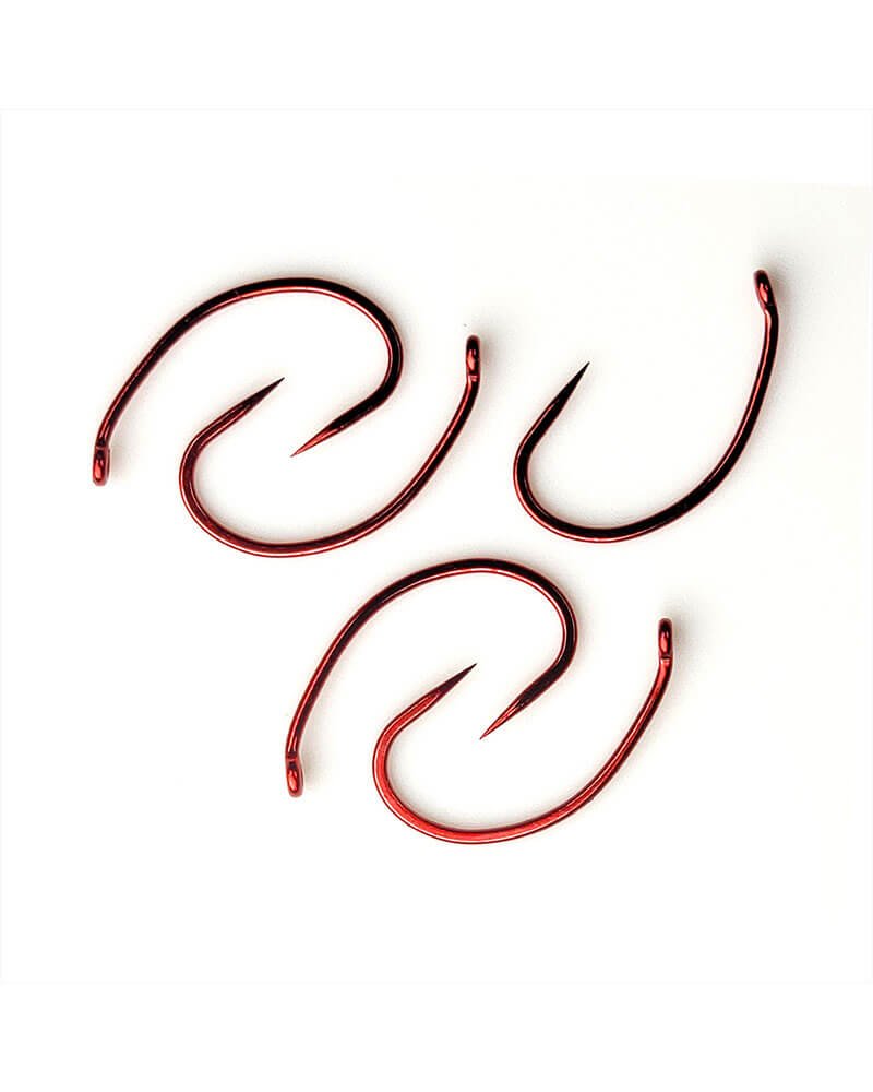 Gamakatsu C12 - B Down Eye Scud Barbless Red Hook - Hooks &amp; Shanks - Fly Fish Food