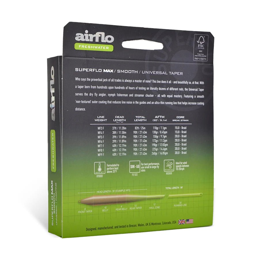 Airflo Superflo Max - Universal Taper - Moss Olive/Chartreuse - Fly Lines - Fly Fish Food