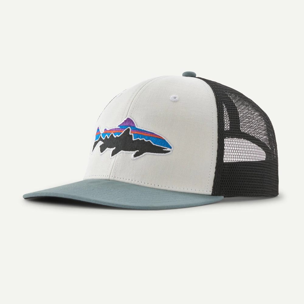Patagonia - Fitz Roy Trout Trucker Hat - White w/Blue Sage - Hats - Fly Fish Food