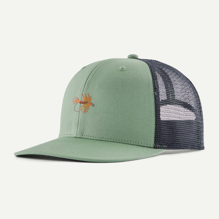 Patagonia Take a Stand Trucker Hat - Pheasant Fly: Ellwood Green - Hats - Fly Fish Food