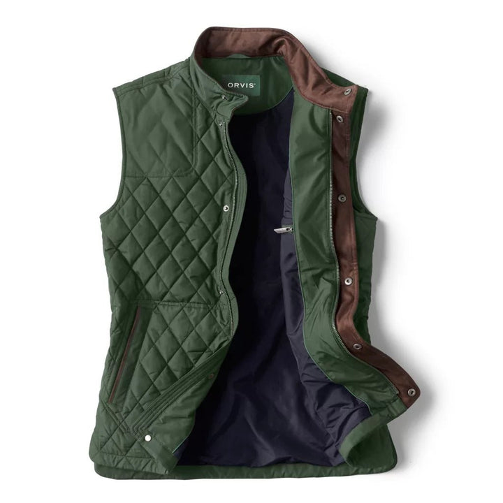 Orvis - RT7 Quilted Vest - Dark Pine - Apparel - Fly Fish Food