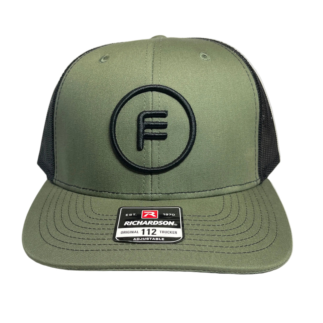 Fly Fish Food Anniversary Logo Hat - Olive/Black