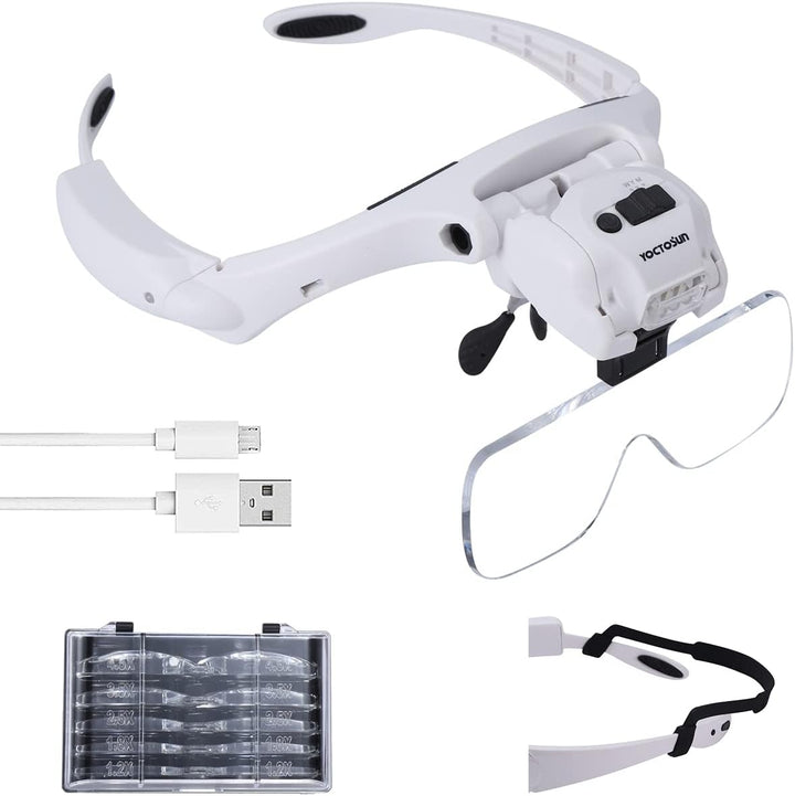 Rechargable LED Head Magnifier - Fly Tying Accessories - Fly Fish Food