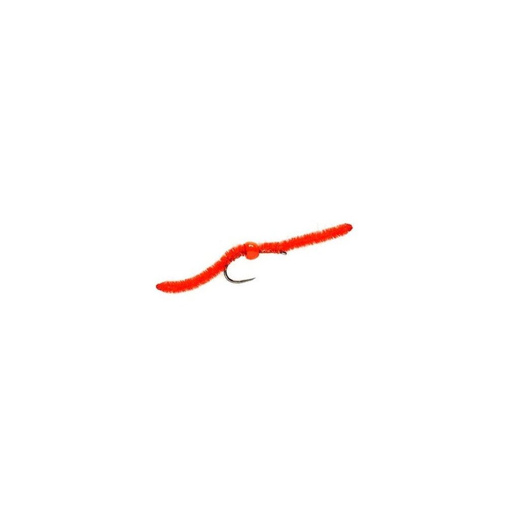 TUNGSTEN BELLY WORM RED BARBLESS - Flies - Fly Fish Food