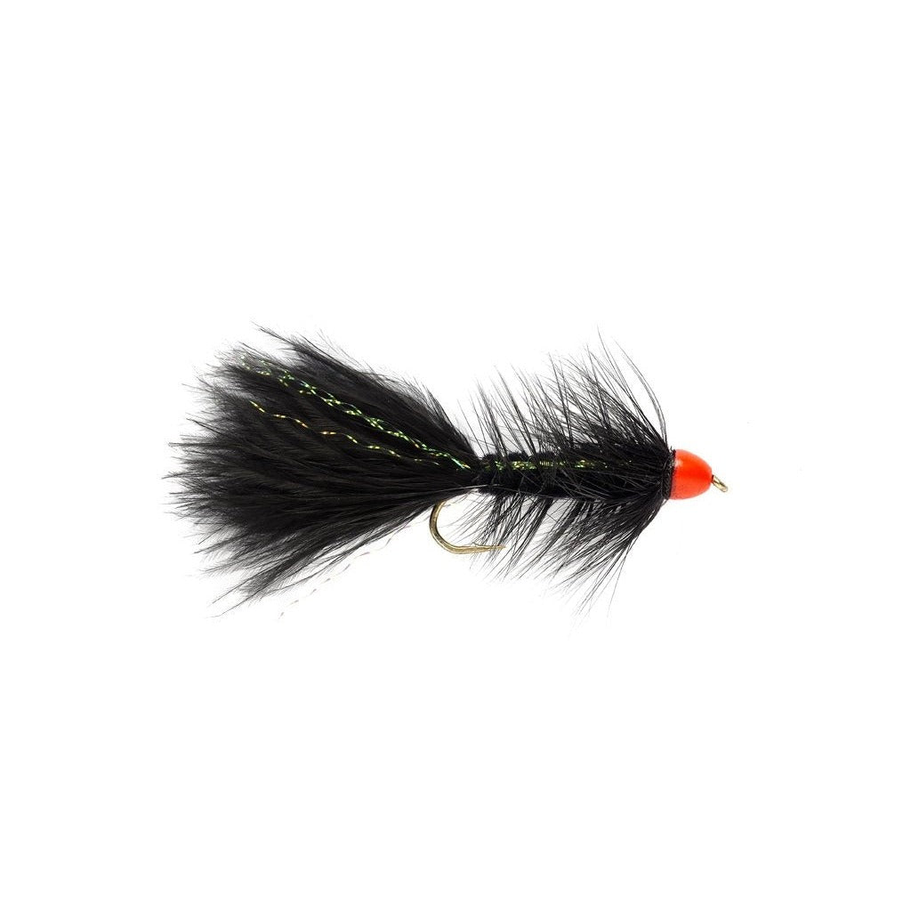 Hot Cone Bugger Black &amp; Orange - Flies - Fly Fish Food