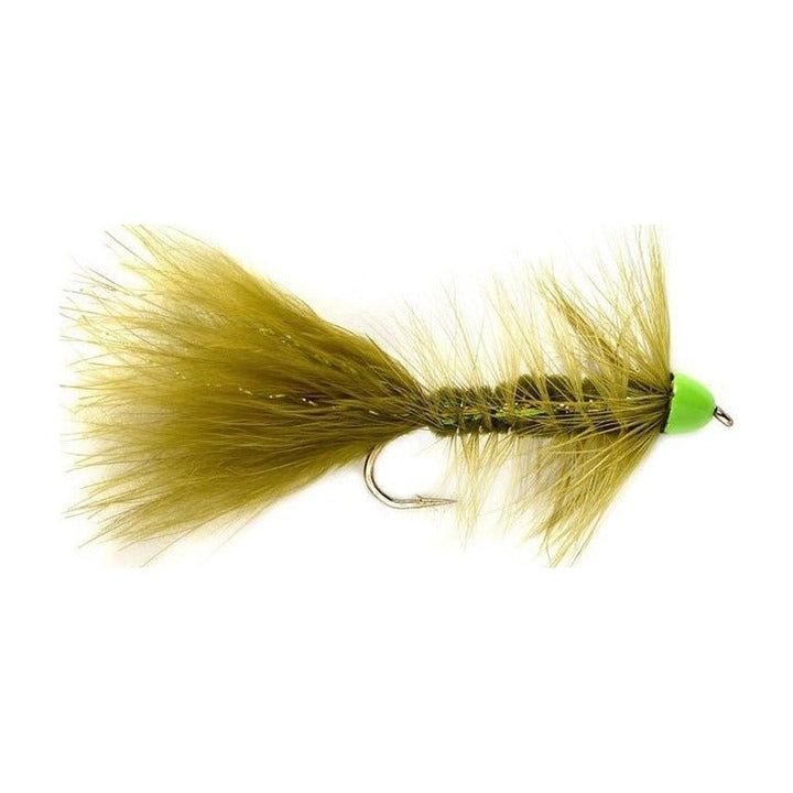 Hot Cone Bugger Olive &amp; Chartreuse - Flies - Fly Fish Food
