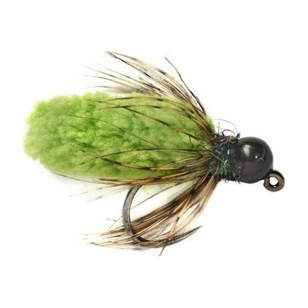 Tungsten Bomb Mop Fly Chartreuse - 14 - Flies - Fly Fish Food