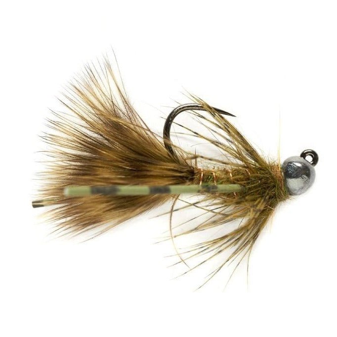 Tungsten Jig Bugger - Olive - Barbless - Flies - Fly Fish Food