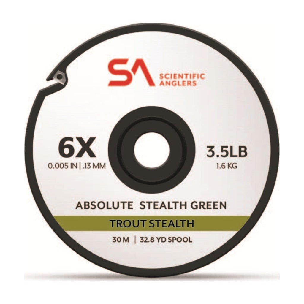 Scientific Anglers Absolute Stealth Green Trout Stealth Tippet - 30m - Tippet, Leader & Accessories - Fly Fish Food