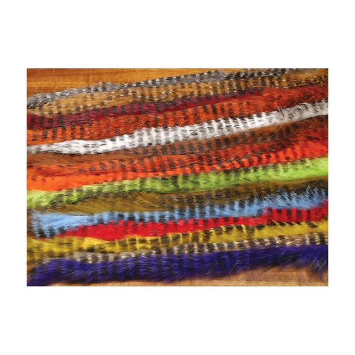 Black Barred Rabbit Strips - Hair &amp; Fur - Fly Fish Food