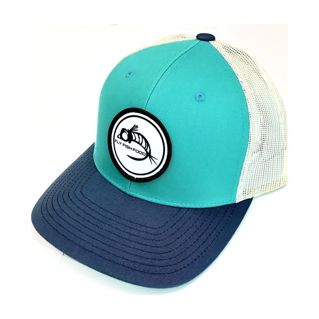 Fly Fish Food Logo Hat - Turquoise &amp; Blue - Hats - Fly Fish Food