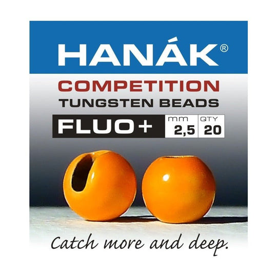 Hanak Fluo+ Slotted Tungsten Beads - Beads - Fly Fish Food