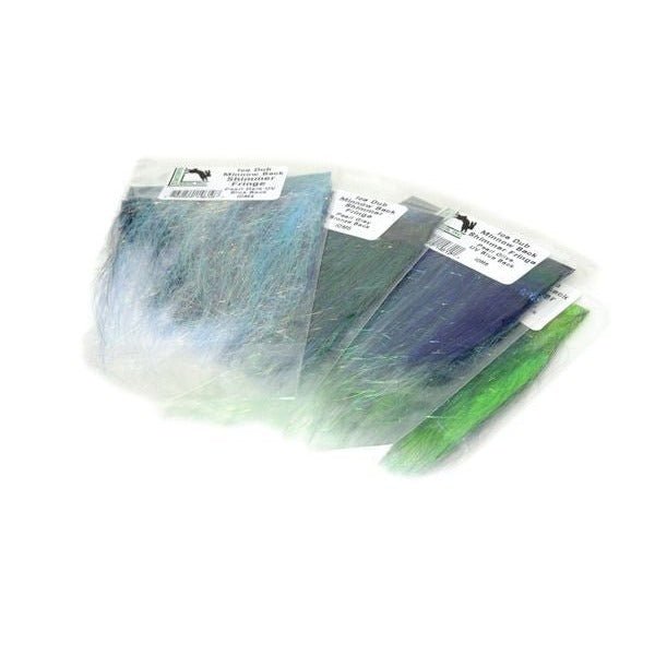 Ice Dub Minnow Back Shimmer Fringe - Synthetic Fibers &amp; Flash - Fly Fish Food
