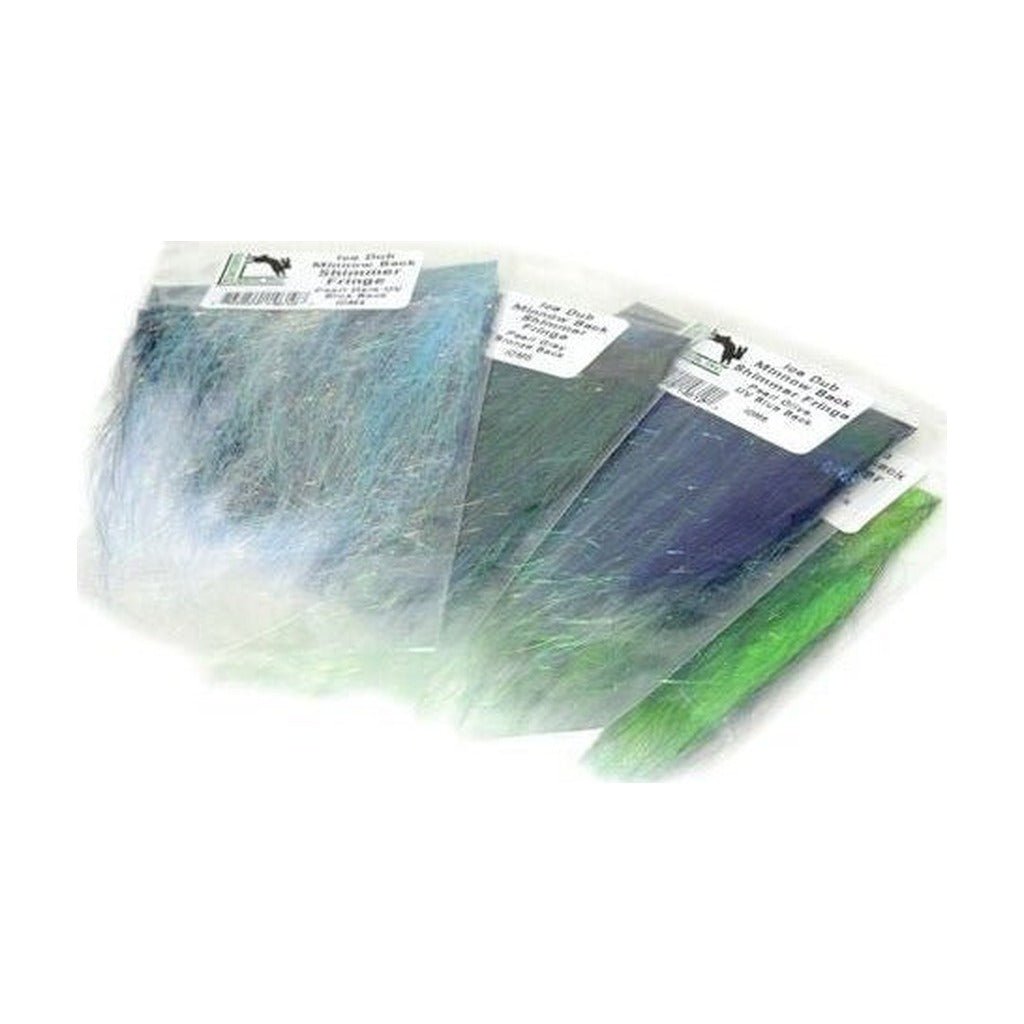 Ice Dub Minnow Back Shimmer Fringe - Synthetic Fibers &amp; Flash - Fly Fish Food