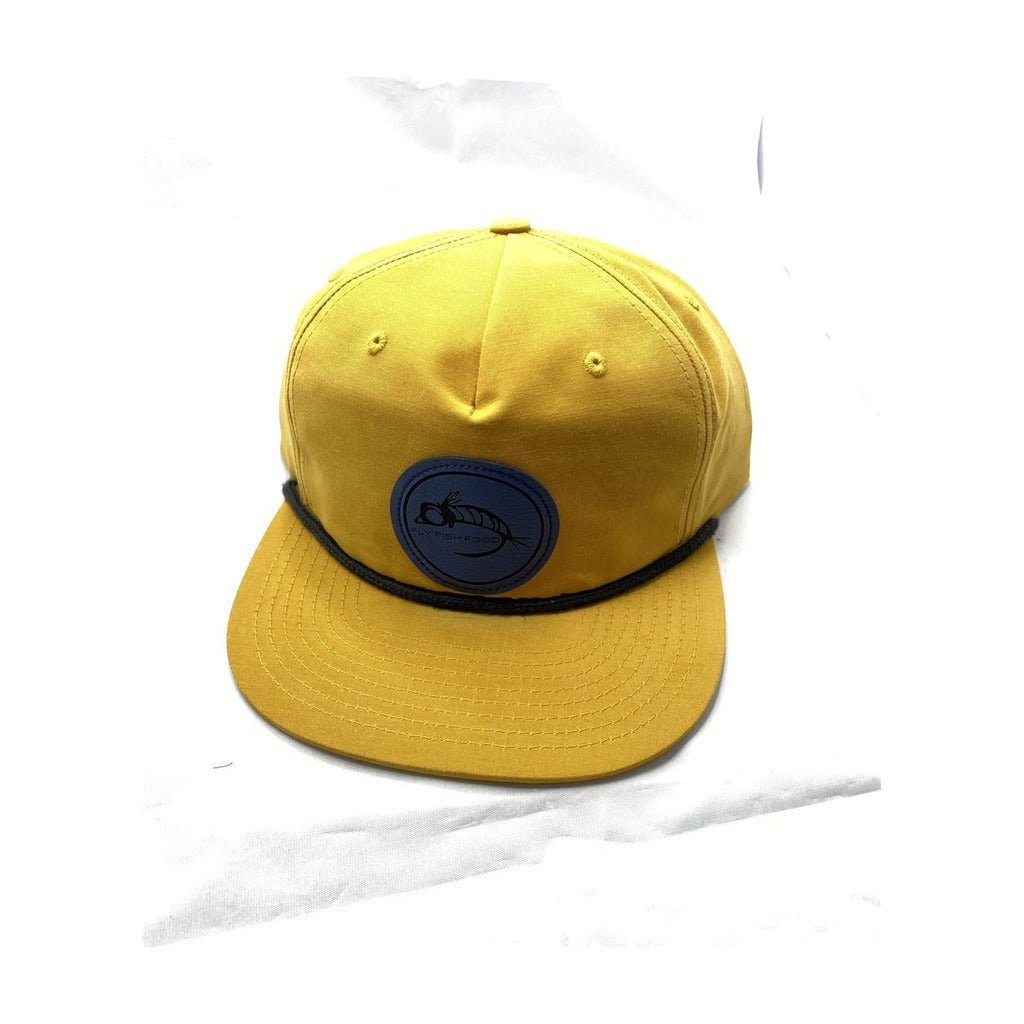 Fly Fish Food Pinch Front Relaxed Logo Hat - Gold - Hats - Fly Fish Food