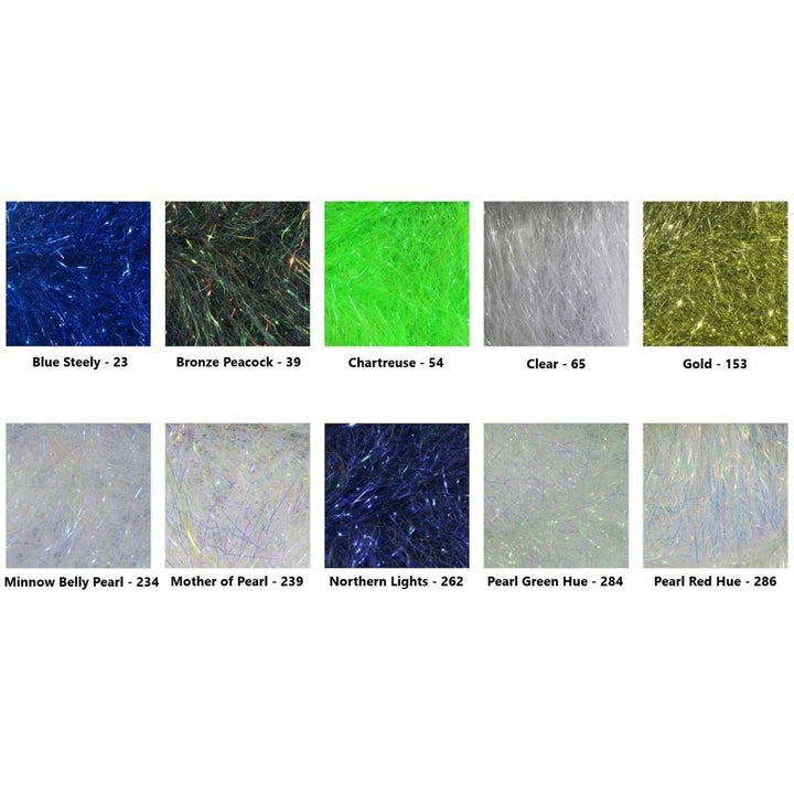 Ripple Ice Hair - 4 inch - Synthetic Fibers &amp; Flash - Fly Fish Food