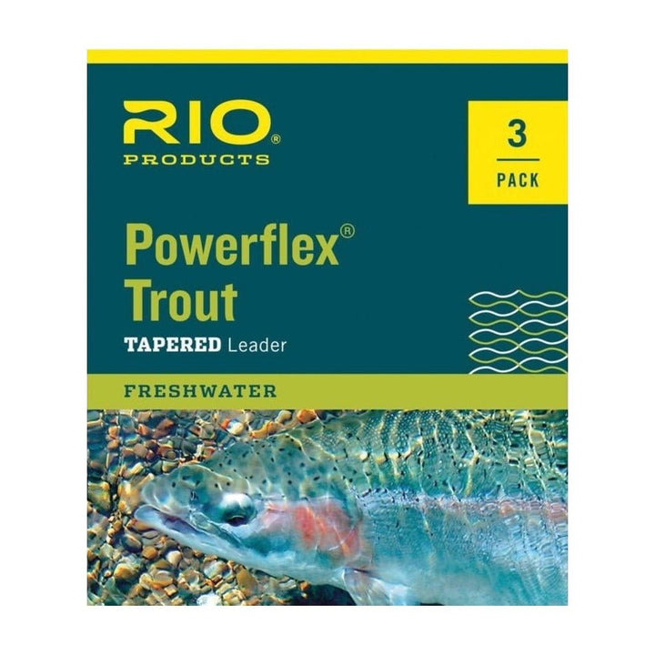 RIO Powerflex Trout Tapered Leader - 3 Pack - Tippet, Leader &amp; Accessories - Fly Fish Food