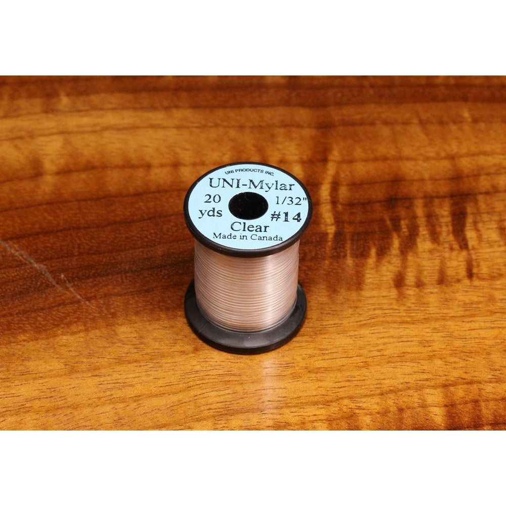 Uni Mylar - Clear - sz 14 - Wire, Tinsel & Lead - Fly Fish Food