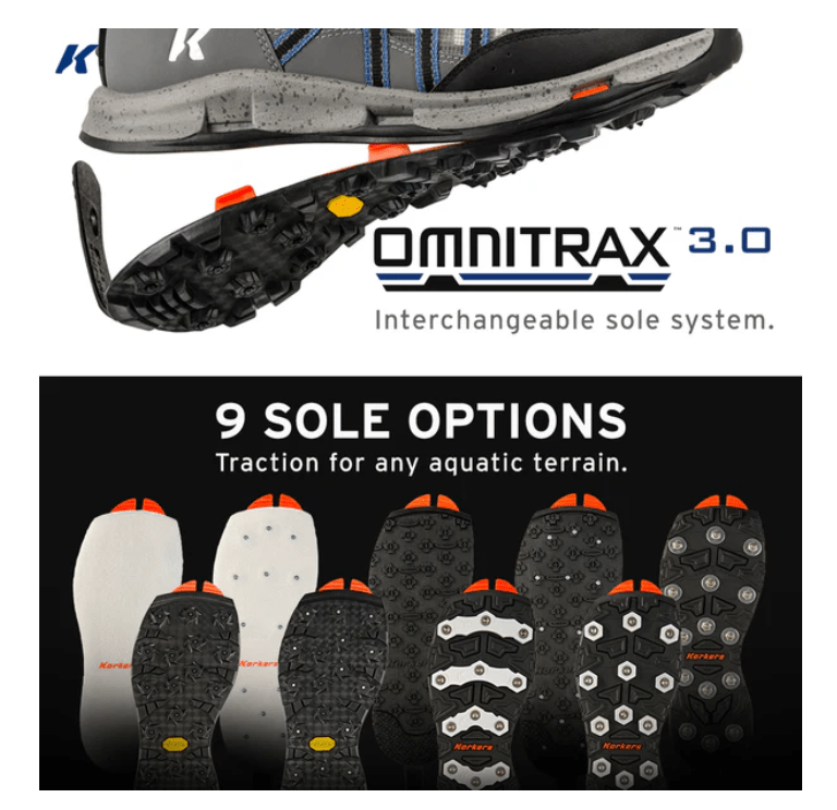 Korkers - All Axis Shoe - Vibram XS Trek Sole - Green - Boots &amp; Cleats - Fly Fish Food