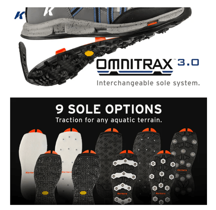 Korkers - All Axis Shoe - Vibram XS Trek Sole - Green - Boots &amp; Cleats - Fly Fish Food