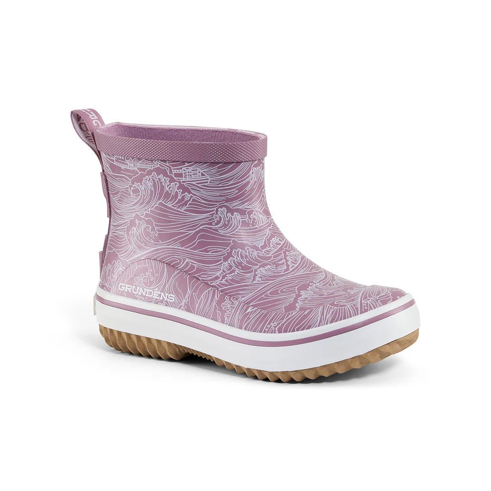 Grundens Kid's Guppy Rain Boot - Orchid Wave Print - Boots & Cleats - Fly Fish Food