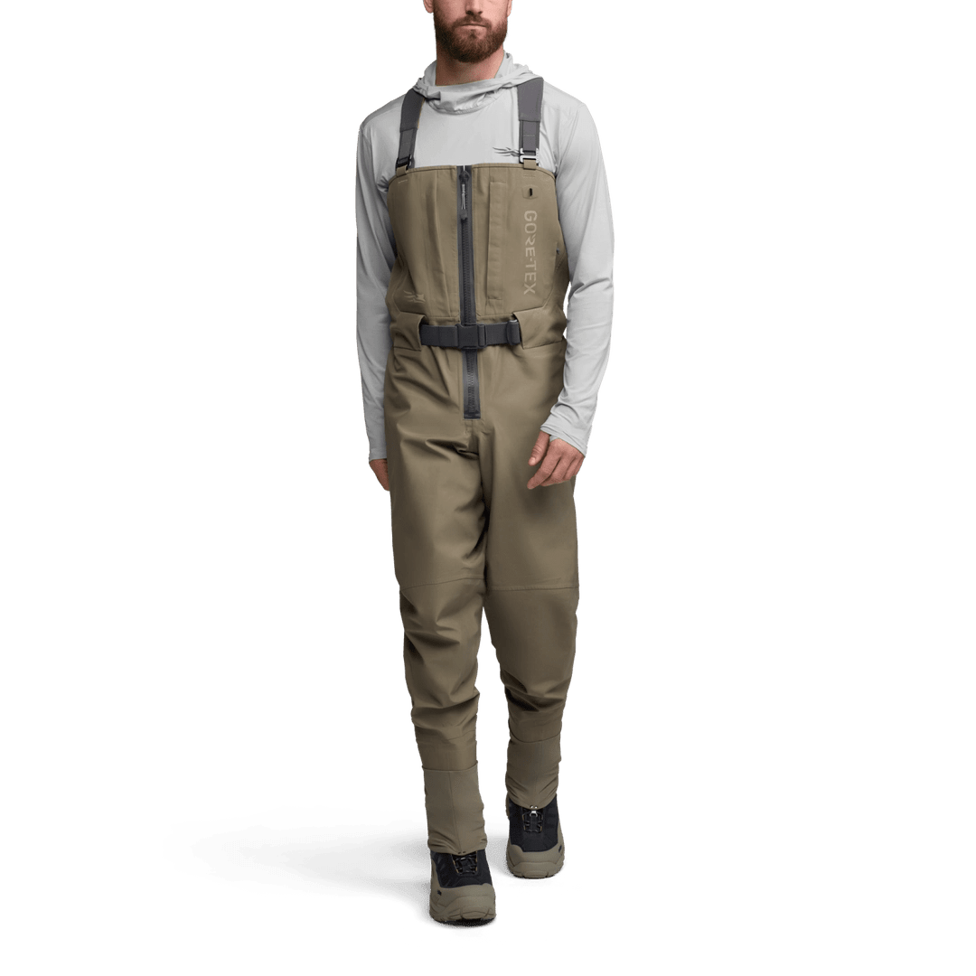 Sitka CrossCurrent Zip GTX Stockingfoot Wader - Bark Brown - Waders - Fly Fish Food