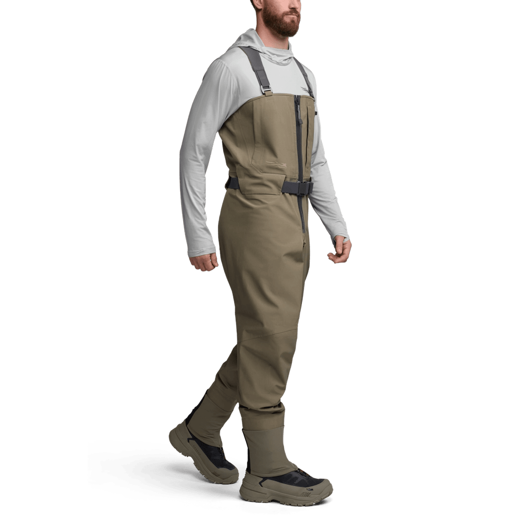 Sitka CrossCurrent Zip GTX Stockingfoot Wader - Bark Brown - Waders - Fly Fish Food