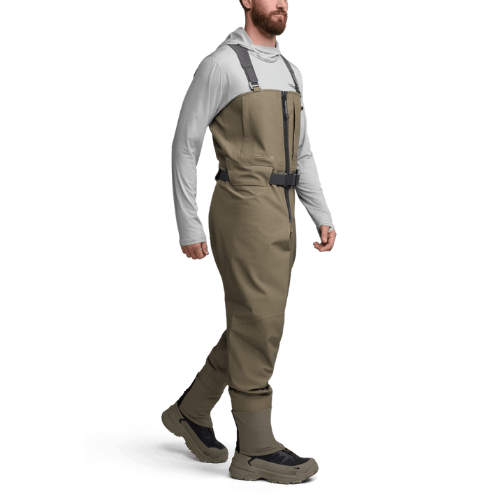 Sitka CrossCurrent Zip GTX Stockingfoot Wader - Bark Brown - Waders - Fly Fish Food
