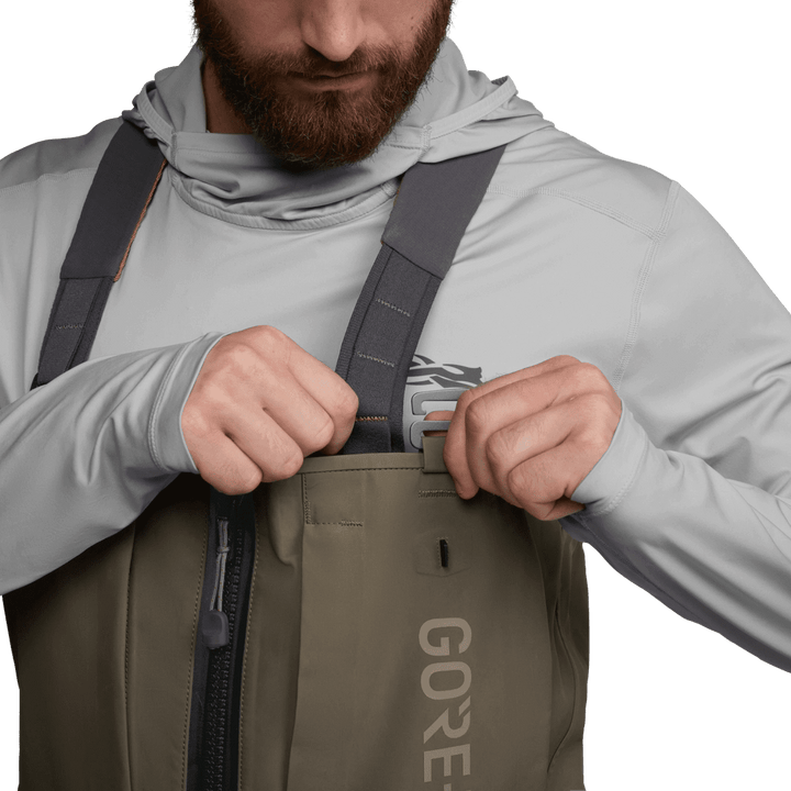 Sitka CrossCurrent Zip GTX Stockingfoot Wader - Bark Brown - Waders - Fly Fish Food