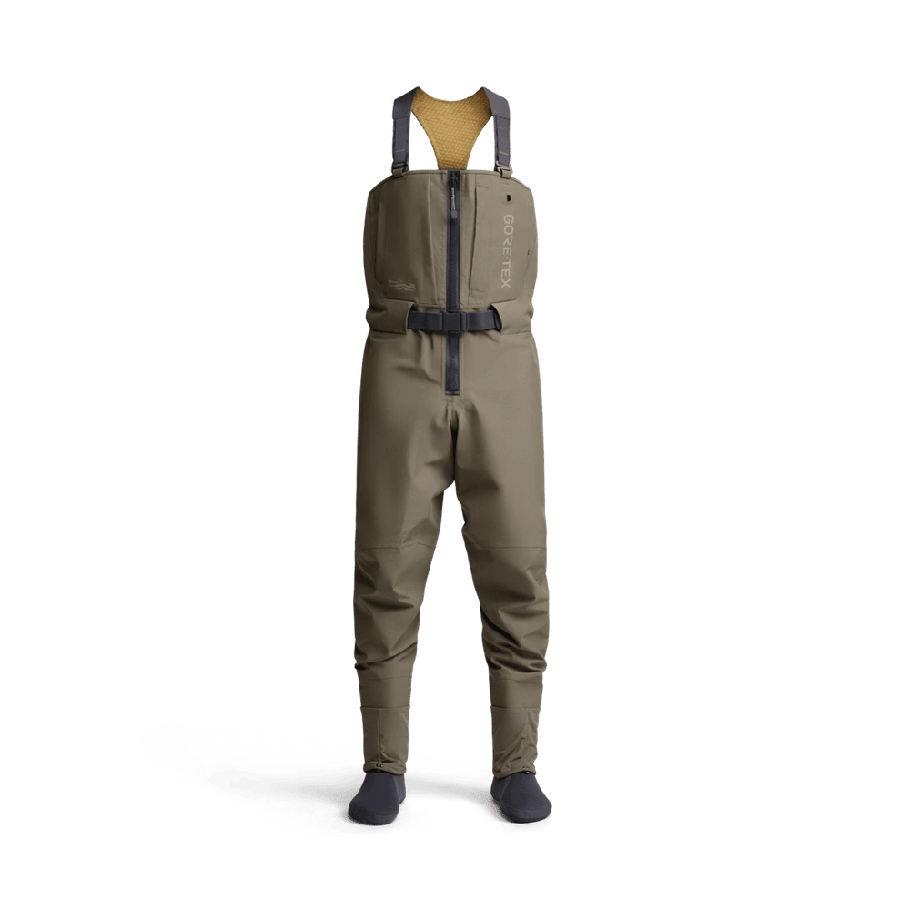 Sitka CrossCurrent Zip GTX Stockingfoot Wader - Bark Brown - Waders - Fly Fish Food