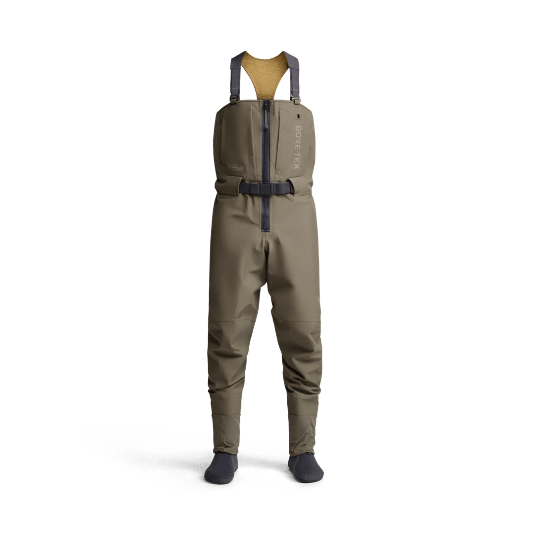 Sitka CrossCurrent Zip GTX Stockingfoot Wader - Bark Brown - Waders - Fly Fish Food