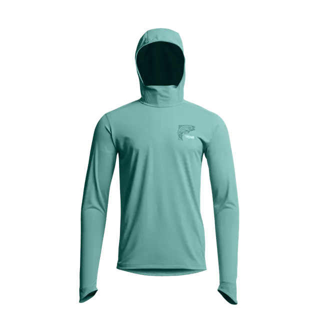Sitka - Radiant Graphic Sun Hoodie - Aqua Trout - Apparel - Fly Fish Food