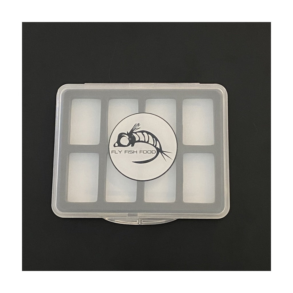 FLY FISH FOOD LOGO FLY BOX, SUPER SLIM - 8 MAGNETIC COMPARTMENTS - SMALL - Fly Boxes - Fly Fish Food