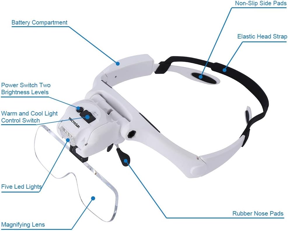 Rechargable LED Head Magnifier - Fly Tying Accessories - Fly Fish Food