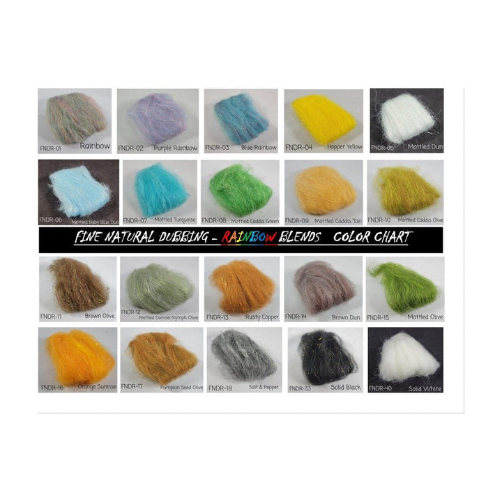 Fine Natural Dubbing - Rainbow Blend - Dubbing - Fly Fish Food