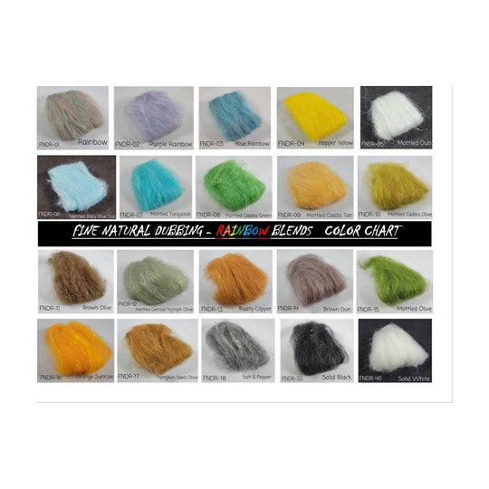 Fine Natural Dubbing - Rainbow Blend - Dubbing - Fly Fish Food