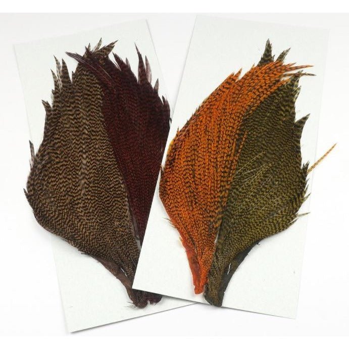 Trout Streamer Dyed Grizzly Starter Cape 4 Pack - Hackle - Fly Fish Food